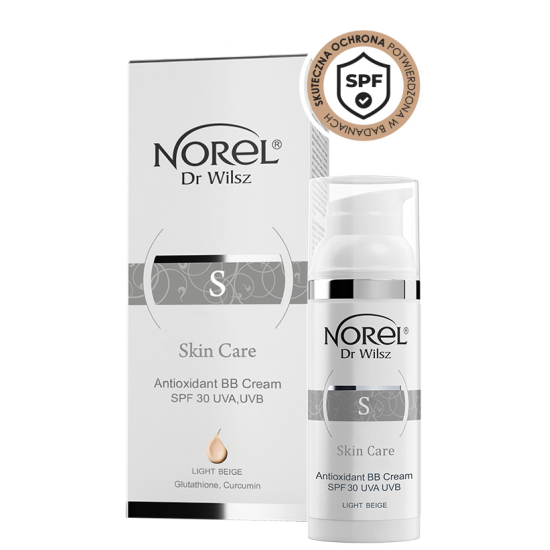 NOREL DR.WILSZ SKIN CARE ANTYOKSYDACYJNY KREM BB SPF30 UVA UVB LIGHT BEIGE 50ML DK244